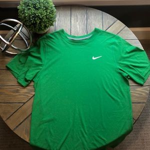 Green Nike DRI-FIT short sleeve tee